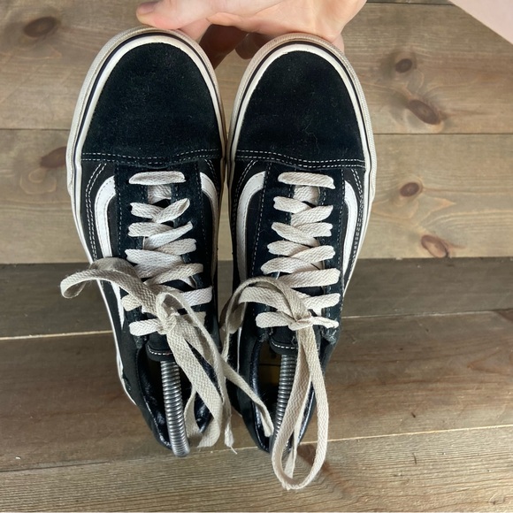 vans old skool womens size 7 shoes black athletic skate sneakers - Picture 6 of 8
